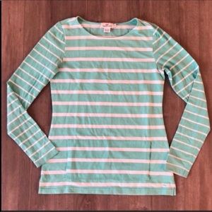 Vineyard Vines Turquoise Striped Long Sleeve Shirt